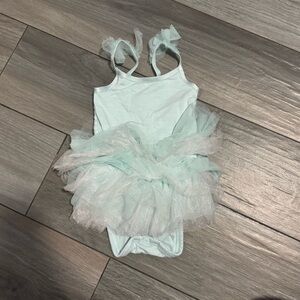 Posh Peanut Light Blue Tulle Bodysuit